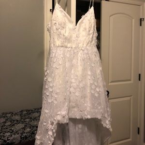 High low white dress